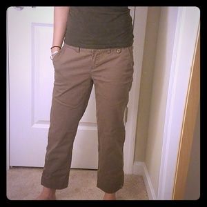 Loft taupe brown crop pants